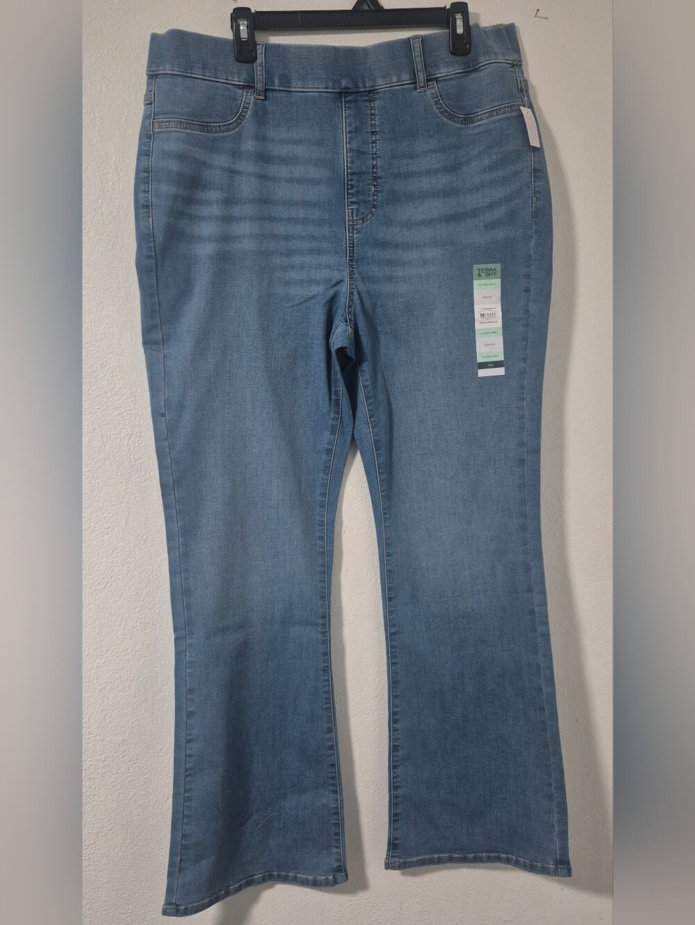 Terra & Sky Women's Plus Pull On Boot Cut Jeans